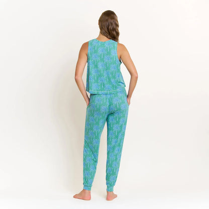Sundown Sanctuary Tank Pant Set - Honeydew Intimates