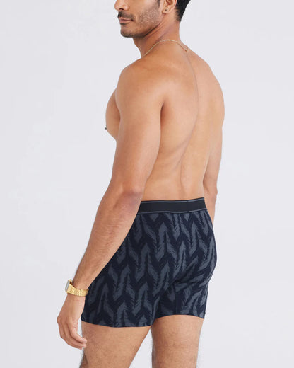 Daytripper Comfort Stretch Boxer Brief Fly in Ikat Chevron Deep Navy - SAXX