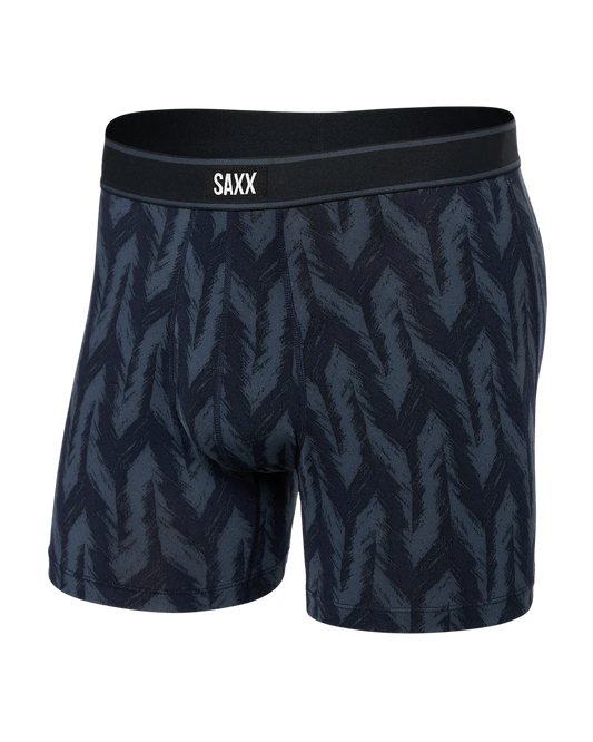 Daytripper Comfort Stretch Boxer Brief Fly in Ikat Chevron Deep Navy - SAXX