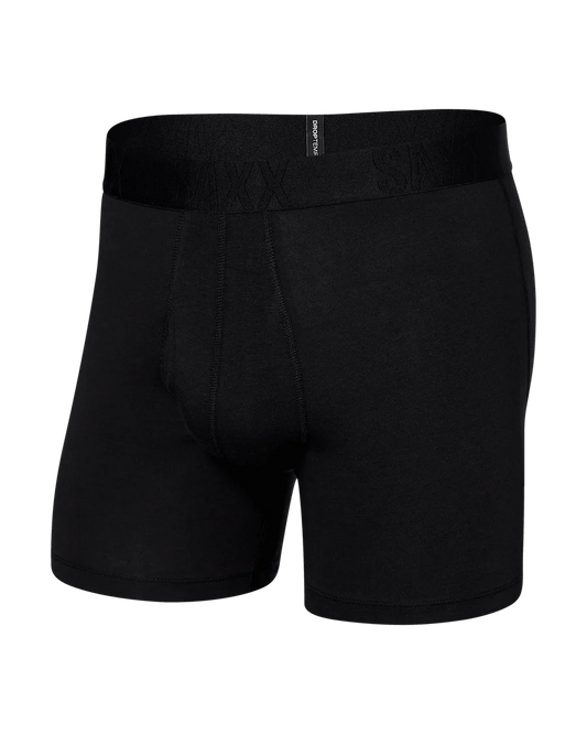 Droptemp Cooling Cotton Boxer Brief Fly in Black - SAXX