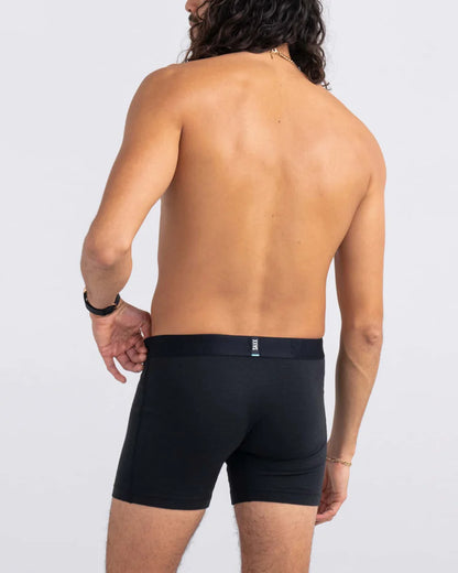 Droptemp Cooling Cotton Boxer Brief Fly in Black - SAXX