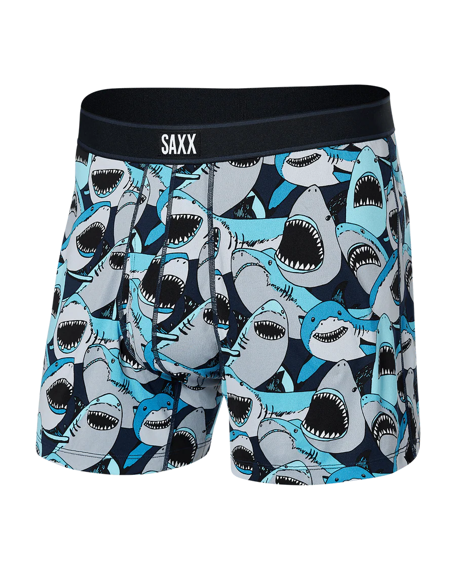 Daytripper Comfort Stretch Boxer Brief Fly in Shark Tank Camo-Navy - SAXX