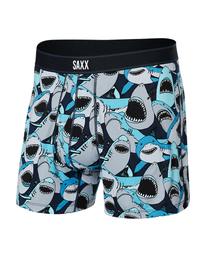 Daytripper Comfort Stretch Boxer Brief Fly in Shark Tank Camo-Navy - SAXX