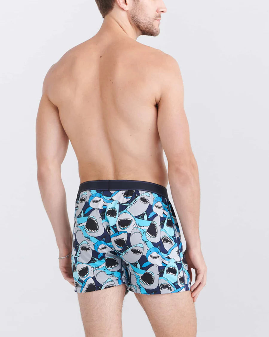 Daytripper Comfort Stretch Boxer Brief Fly in Shark Tank Camo-Navy - SAXX