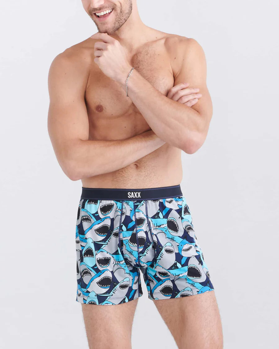 Daytripper Comfort Stretch Boxer Brief Fly in Shark Tank Camo-Navy - SAXX