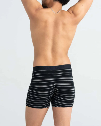 Vibe Xtra Soft Comfort Boxer Brief Fly in Black Coast Stripe - SAXX