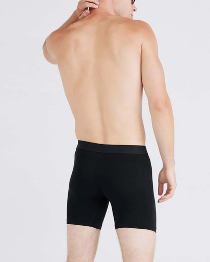 Vibe Xtra Soft Comfort Boxer Brief Fly in Black - SAXX