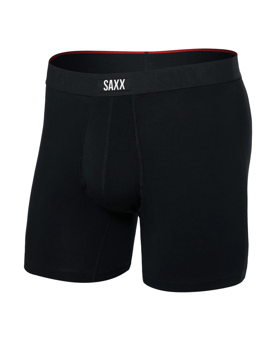Vibe Xtra Soft Comfort Boxer Brief Fly in Black - SAXX