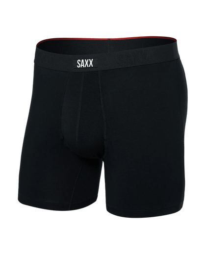 Vibe Xtra Soft Comfort Boxer Brief Fly in Black - SAXX