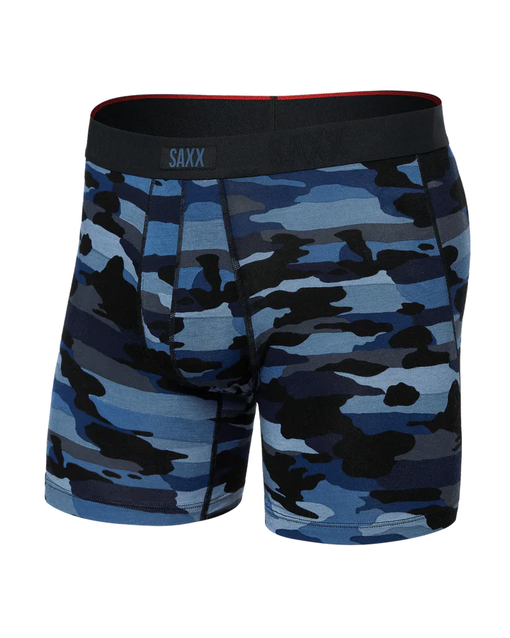 Vibe Xtra Soft Comfort Boxer Brief Fly in Cloud Bank Camo-Navy - SAXX