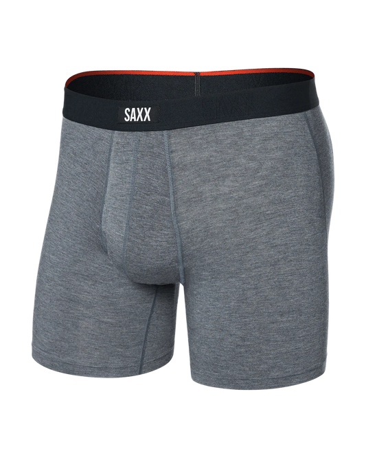 Vibe Xtra Soft Comfort Boxer Brief Fly in Dark Grey Heather - SAXX