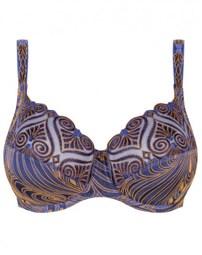 Hermione Underwired Bra In Bleu Solitaire - Louisa Bracq