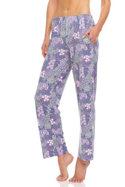 Printed Item Pant In Blue - Flora Nikrooz