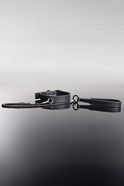 Collar & Leash Set In Grey - Coquette