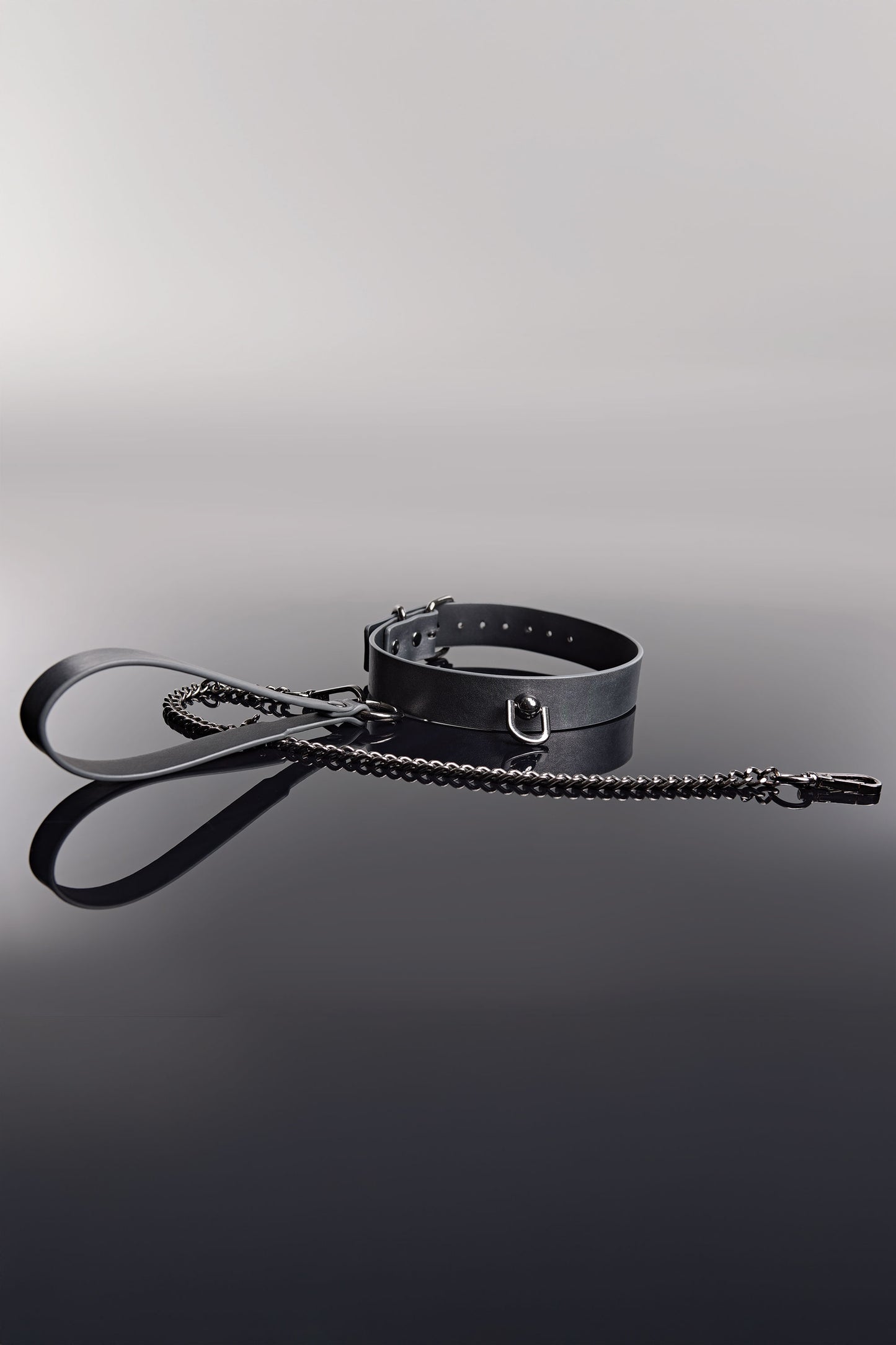 Collar & Leash Set In Grey - Coquette