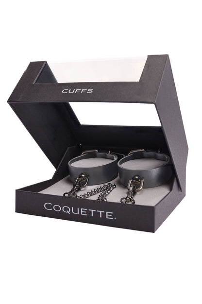 Chain-Link Cuffs In Grey - Coquette
