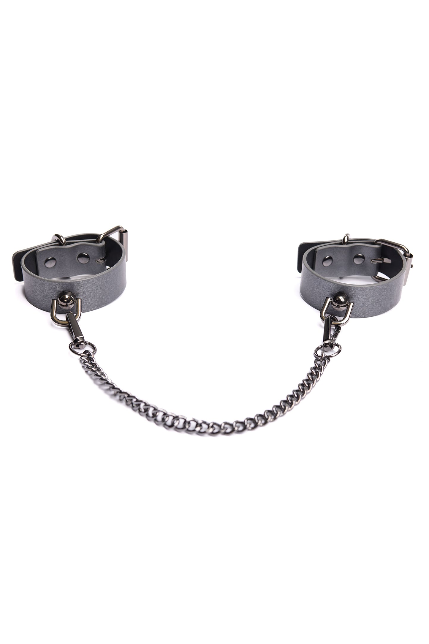 Chain-Link Cuffs In Grey - Coquette