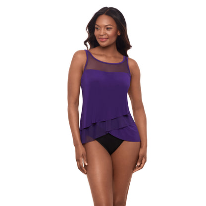 Tankini Illusion à Maintien Latéral Noir - Miracle Suit