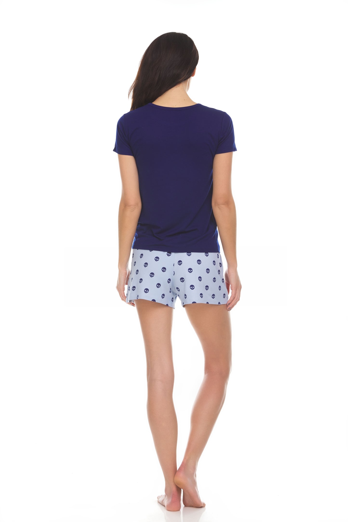 Lola Knit Short Sets In Navy - Flora Nikrooz