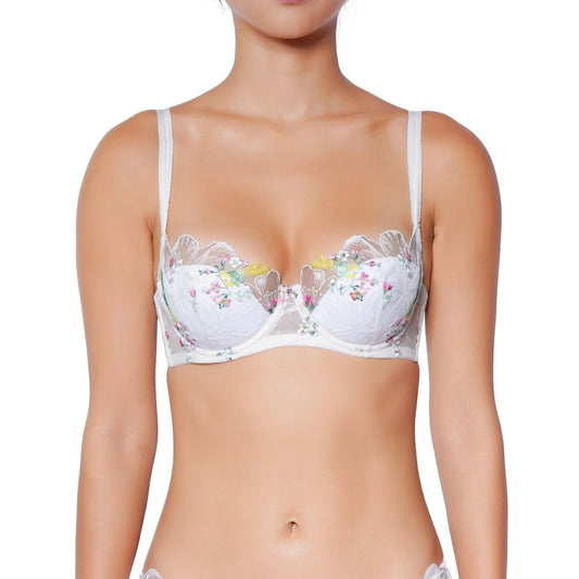 Winter Romance Balconette Bra In Floral White - Huit