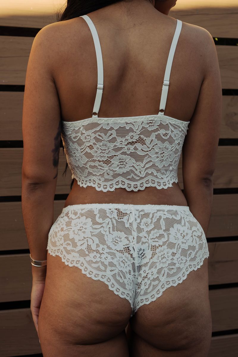The Lace Hipster in White - Kilo Brava