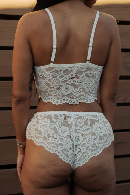 The Lace Hipster in White - Kilo Brava