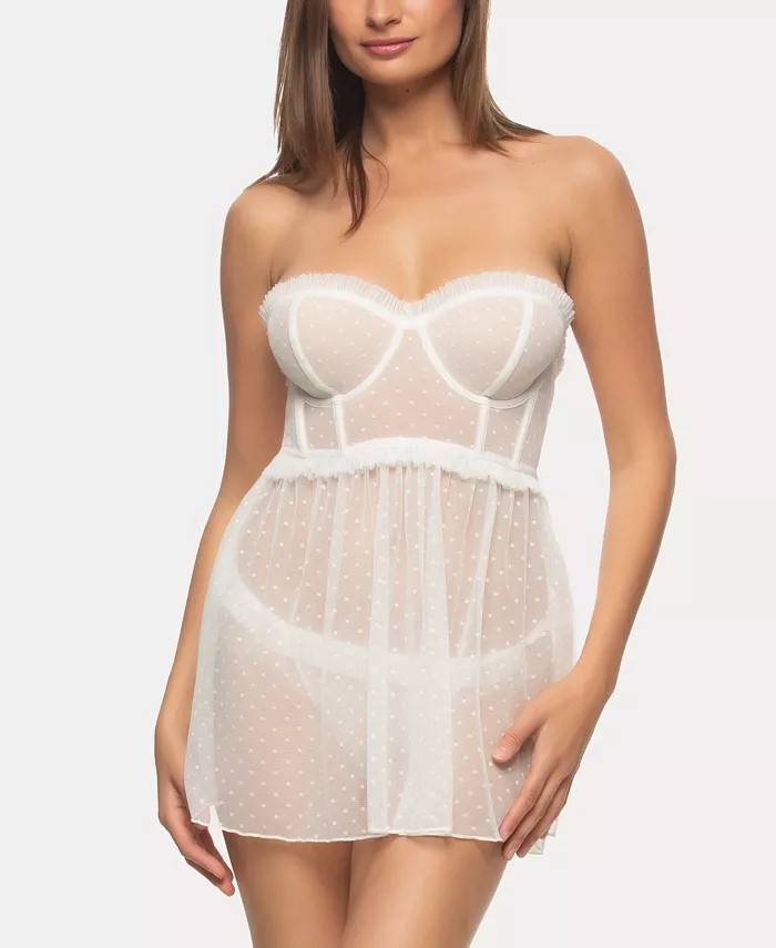 Margot Longline Babydoll In Cloud Dancer - Jezebel