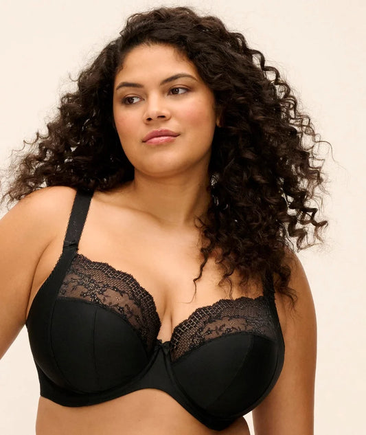 Lucie Underwired Plunge Bra In Jet - Elomi