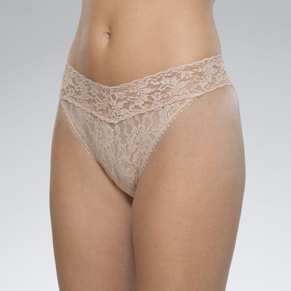 Original Rise Signature Lace Thong In Bliss Pink - Hanky Panky