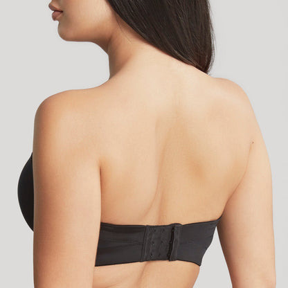 Faith Moulded Plunge Strapless Bra In Noir - Cleo by Panache