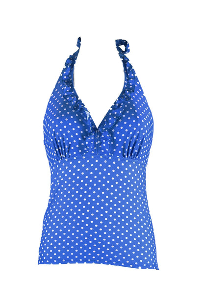 Hot Spots Underwired Tankini Top In Ocean - Pour Moi