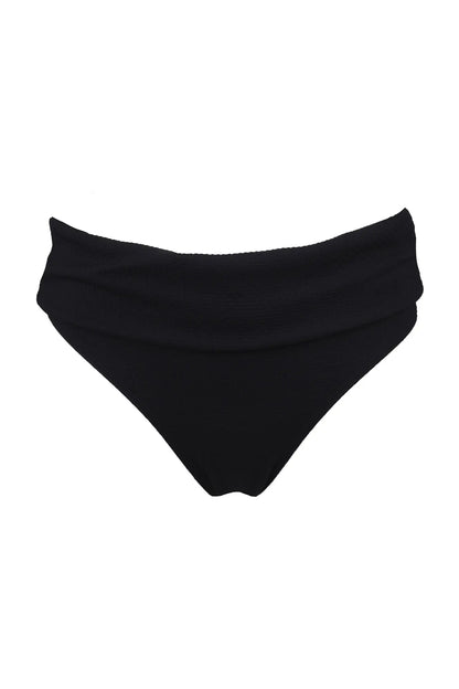 Sol Beach Foldover Bikini Brief In Black - Pour Moi