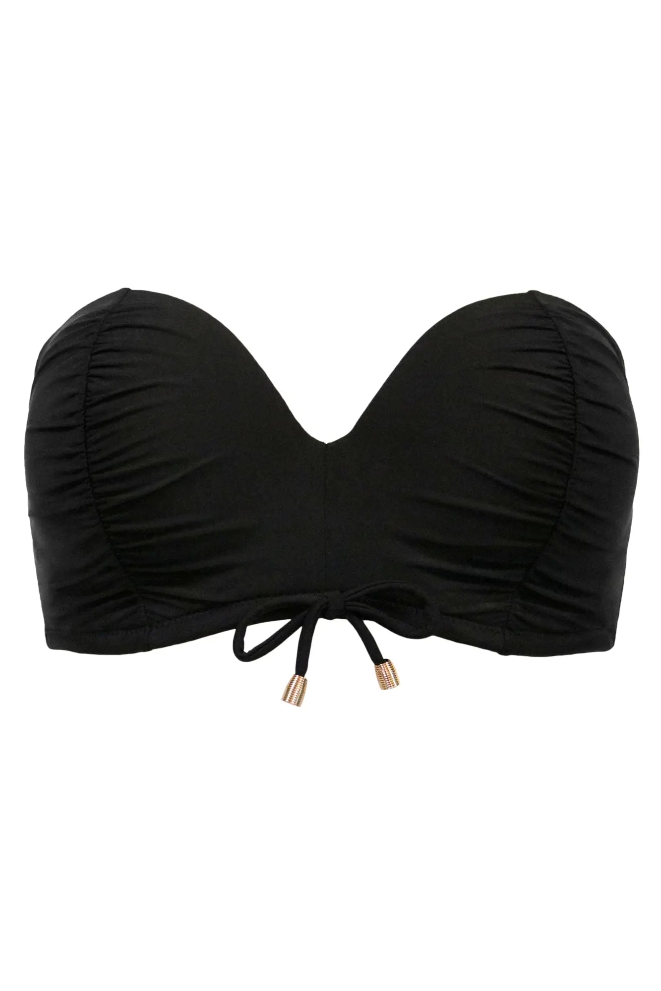 Santa Cruz Strapless Lightly Padded Bikini Top In Black - Pour Moi