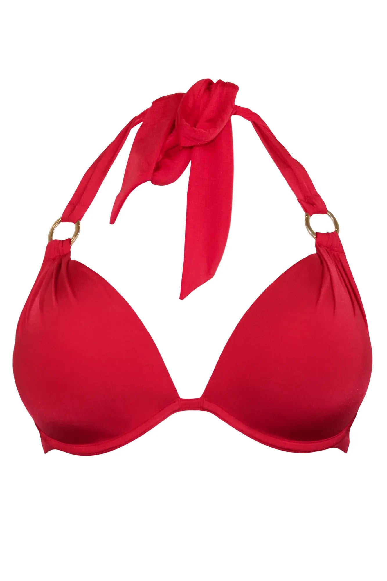 Samoa Boost Padded Underwired Bikini Top In Red - Pour Moi