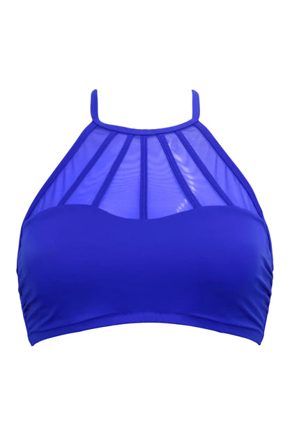 Space High Neck Underwired Bikini Cami Top In Ultramarine - Pour Moi