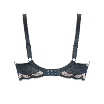Clara Moulded T-Shirt Bra In Navy & Pearl - Panache