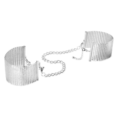 Bijoux Indiscrets Desir Metallique Mesh Handcuffs In Silver