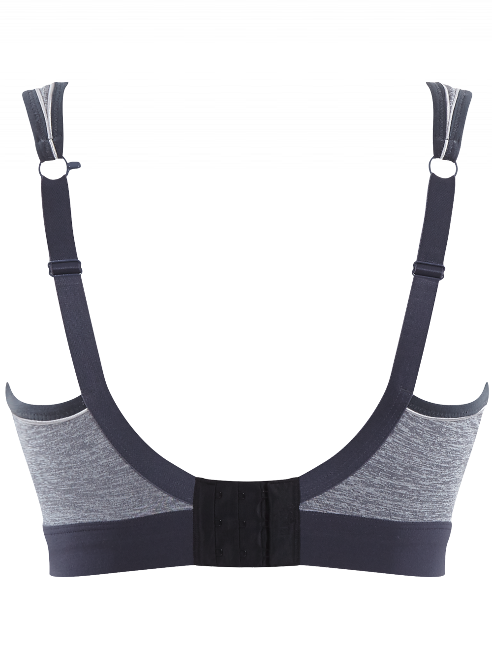 Non Wired Sports Bra In Charcoal Marl - Panache