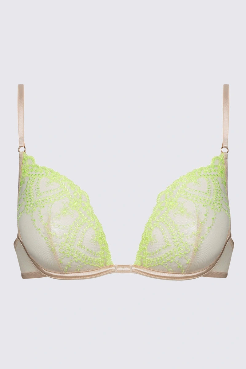 Mysterious Triangle Wired Bra In Limoncello - Mey