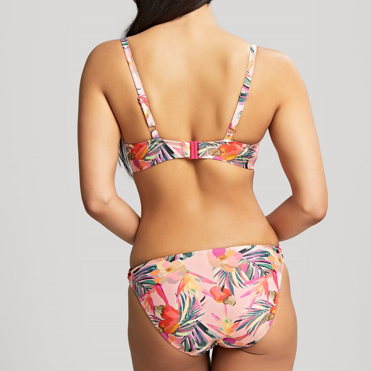 Paradise Balconnet Bikini Top In Pink Tropical - Panache
