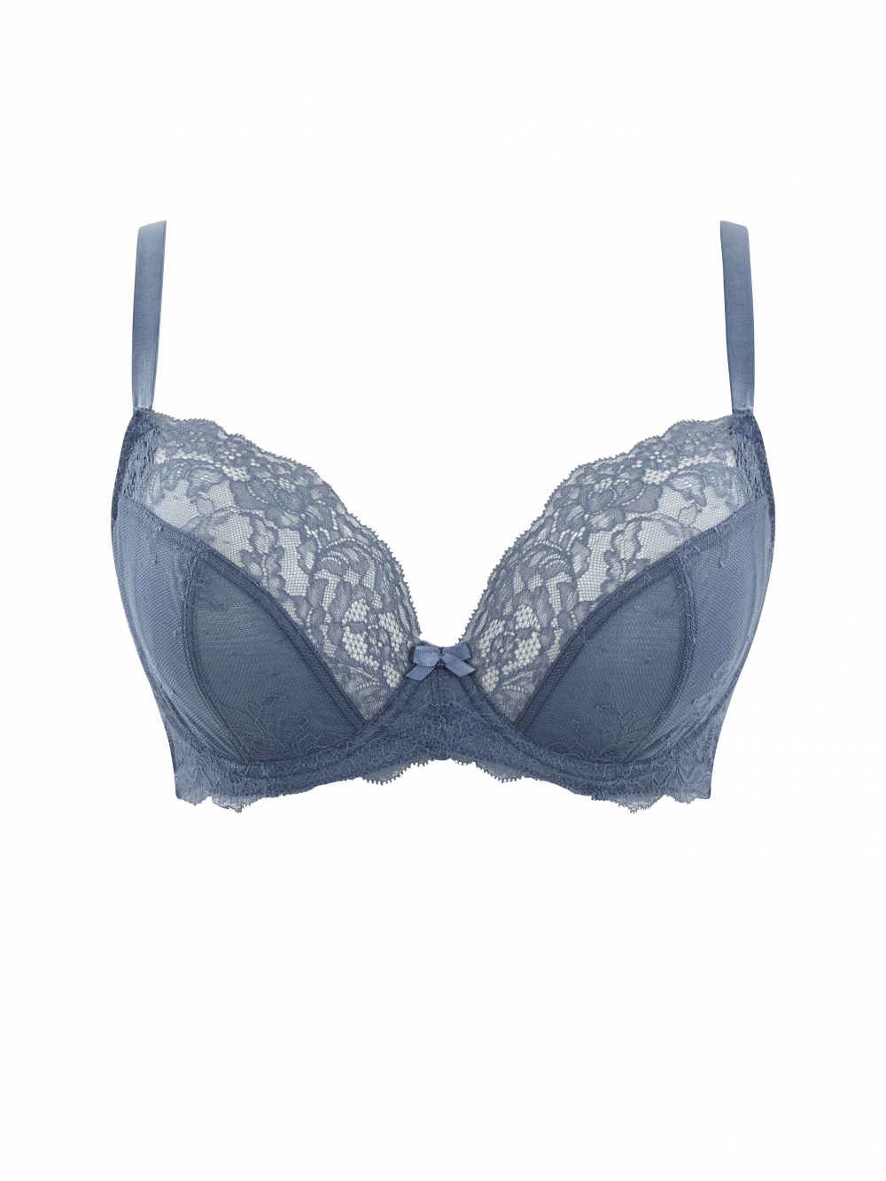 Soutien-gorge plongeant non rembourré Ana - Bleu vintage - Panache