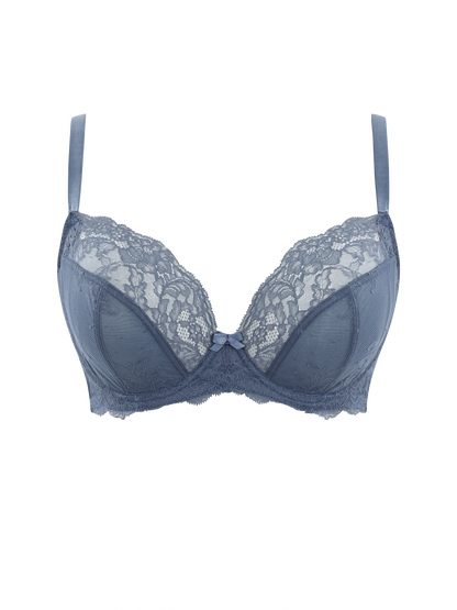 Soutien-gorge plongeant non rembourré Ana - Bleu vintage - Panache