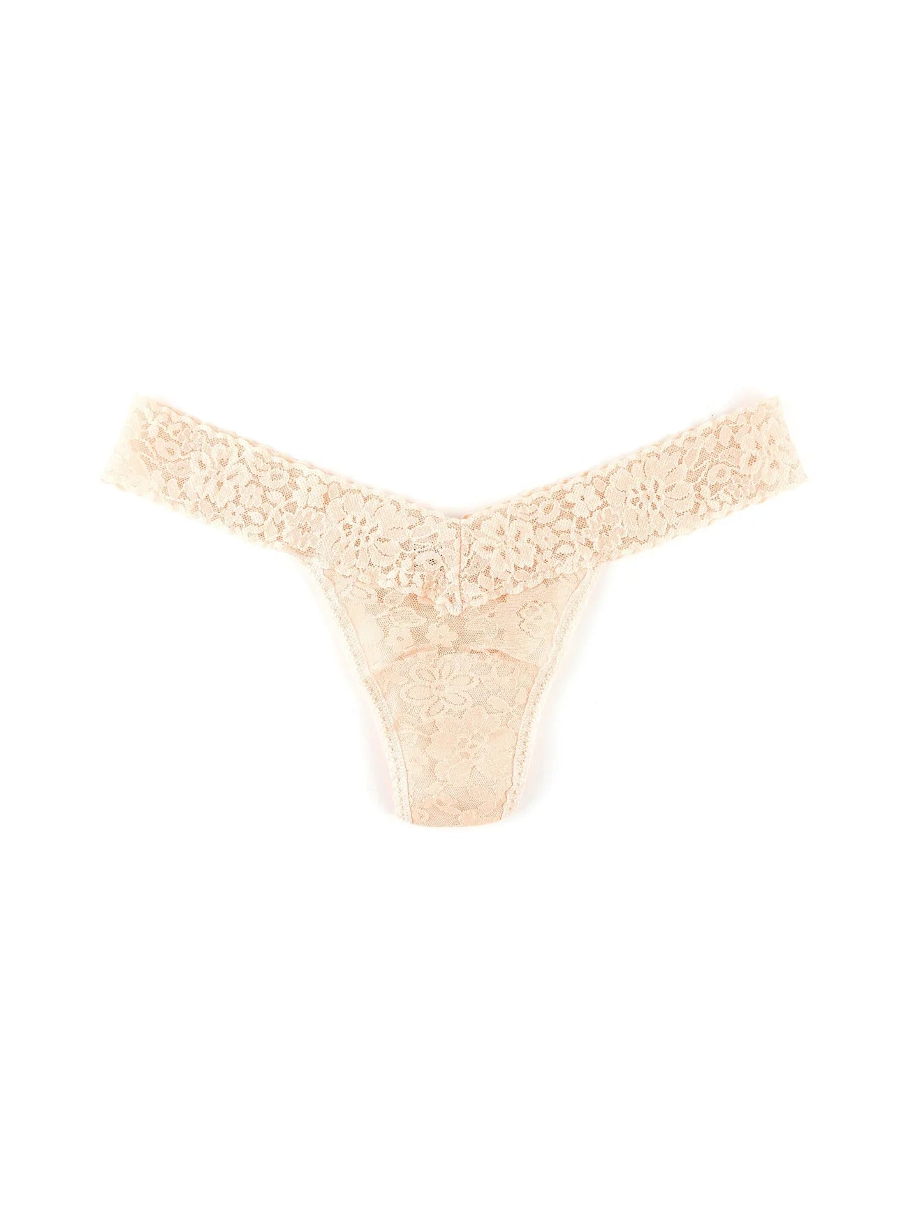 Daily Lace Low Rise Thong In Vanilla - Hanky Panky