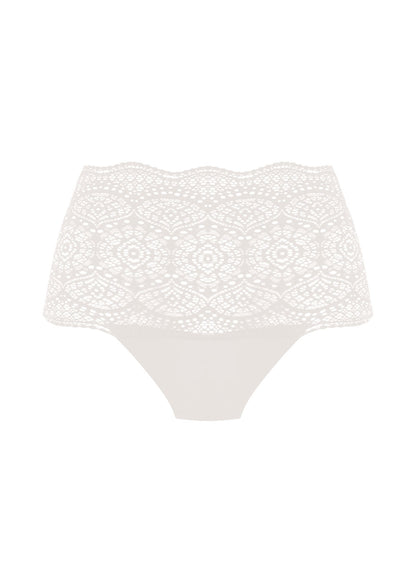Comfortable White Panty with Lace/ Solid Color Lady Brief