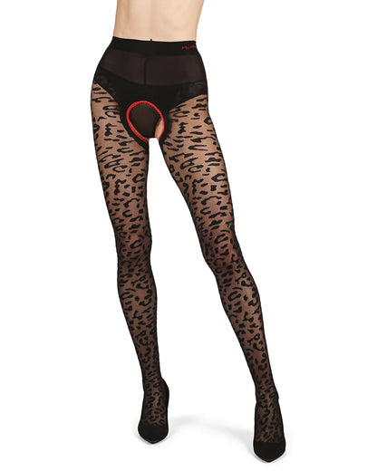 Born to Be Wild Tights In Black & Red - MeMoi