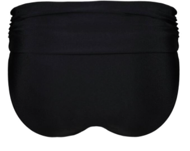 Azure Bikini Fold Over In Black - Pour Moi