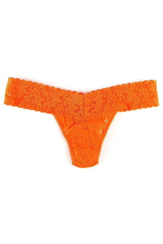 Low Rise Signature Lace Thong In Satsuma - Hanky Panky