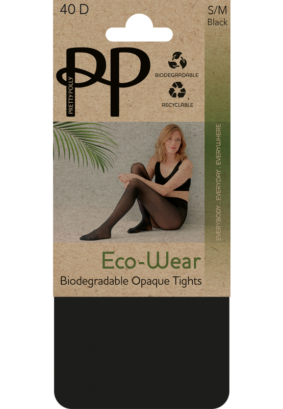 40D Eco-Wear Opaque Tights In Black - Pretty Polly – BraTopia