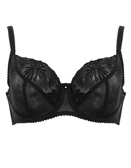 Pour Moi For Your Eyes Only Underwired Quarter Cup Bra - Black