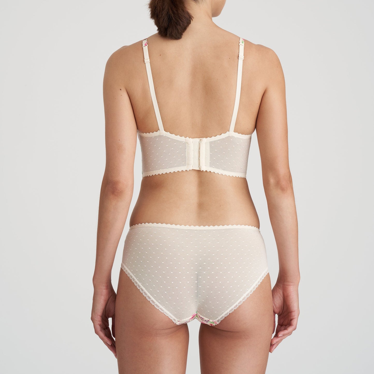 Chen Longline Balcony Bra With Embroidery In Pearled Ivory - Marie Jo